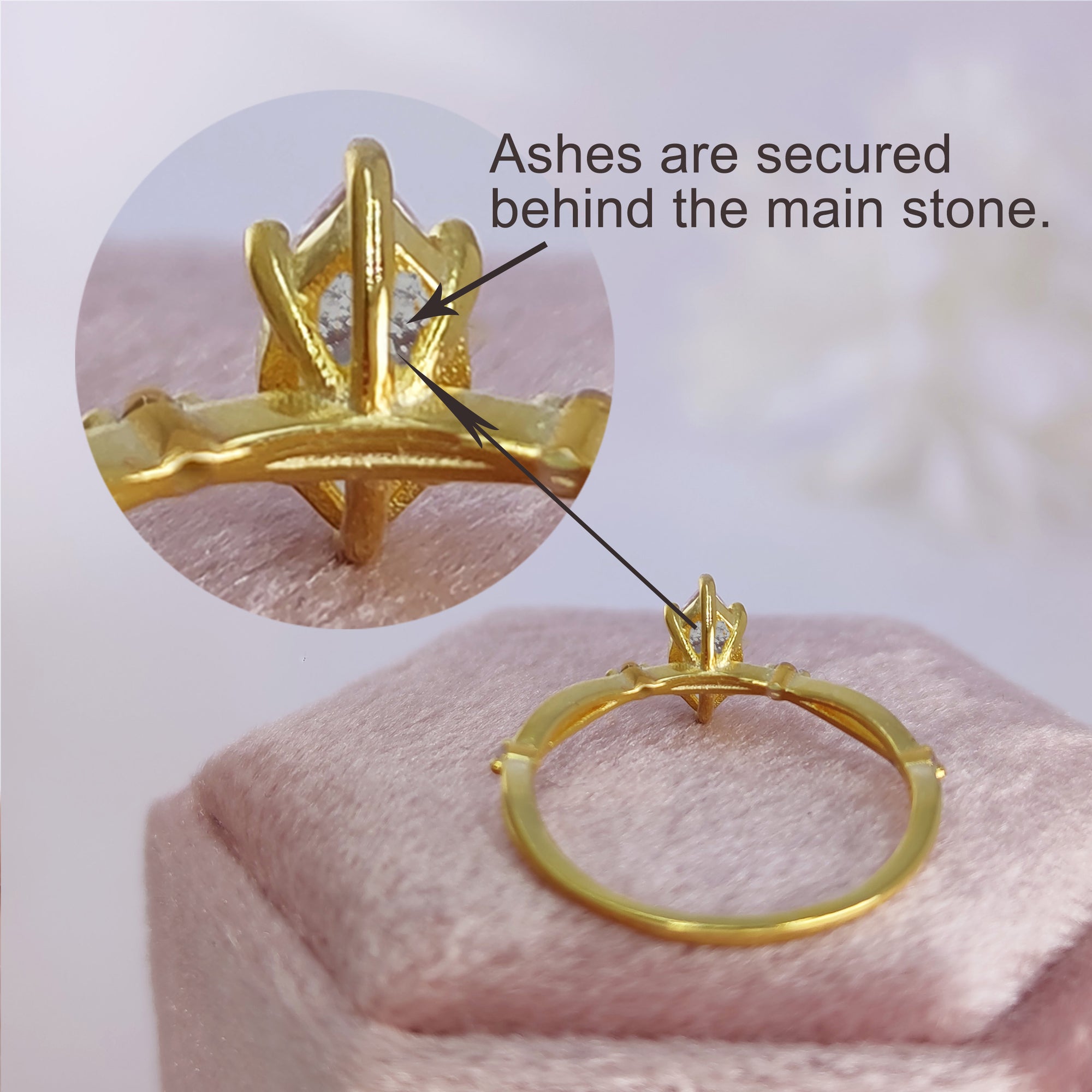Love in Every Detail: Moissanite Ashes Ring