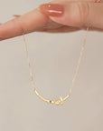 Custom Gold Footprint Necklace for Newborn Memories