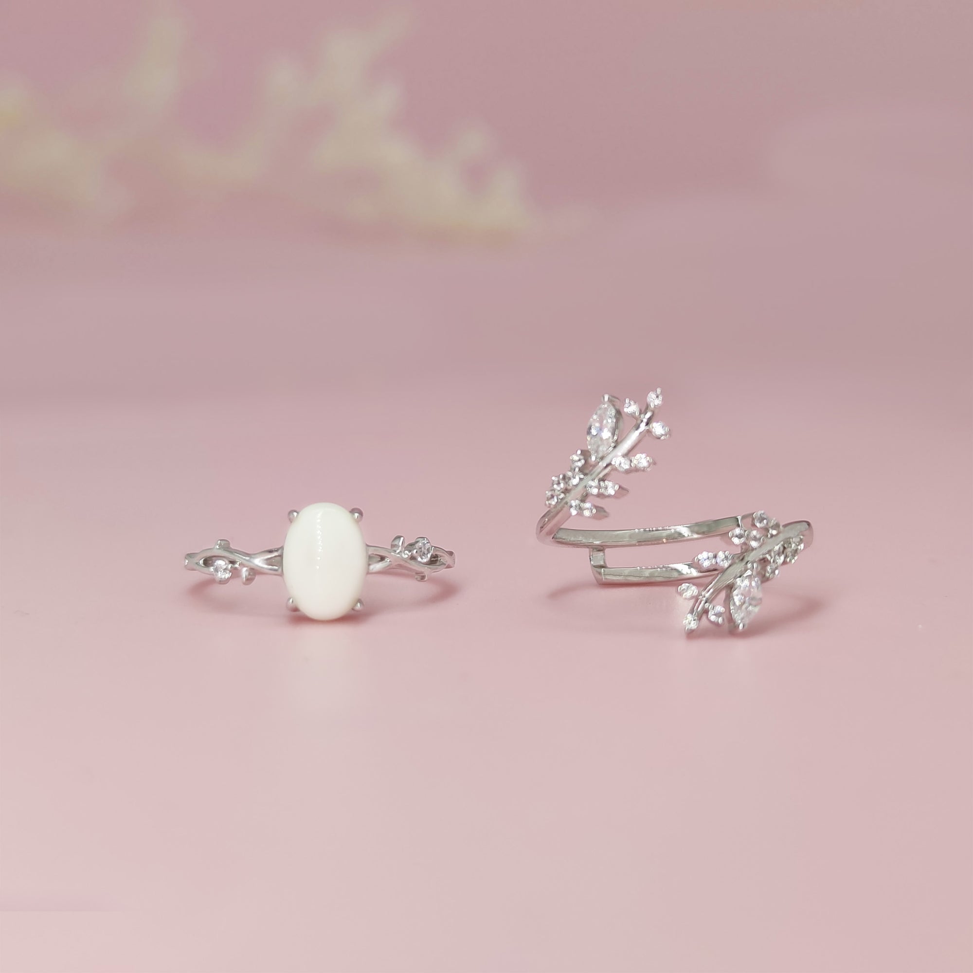 Personalized Gold Breastmilk Ring - Moonlit Grove