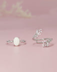 Personalized Gold Breastmilk Ring - Moonlit Grove