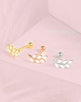 Personalized Breastmilk Earrings - Golden Laurel