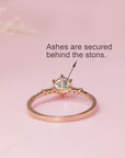 Elegant Moissanite Ashes Ring for Lasting Memories