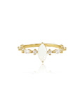 Handcrafted Breastmilk Ring with Alexandrite Gemstone