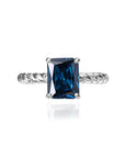 Twilight Whisper: Radiant Cut Moissanite Ashes Ring