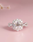 Regal Bloom Moissanite Ashes Ring – A Timeless Tribute