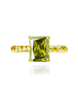 Twilight Whisper: Radiant Cut Moissanite Ashes Ring