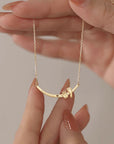 Custom Gold Footprint Necklace for Newborn Memories