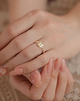 Handcrafted Gold Footprint Ring – Cherish Your Memories