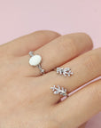 Personalized Gold Breastmilk Ring - Moonlit Grove