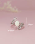 Personalized Gold Breastmilk Ring - Moonlit Grove
