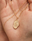 Xenomorph: Solid Gold Footprint Necklace