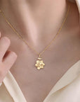 StarlitRomance: Solid Gold Footprint Necklace