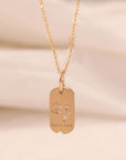 MomentoGleam: Solid Gold Footprint Necklace