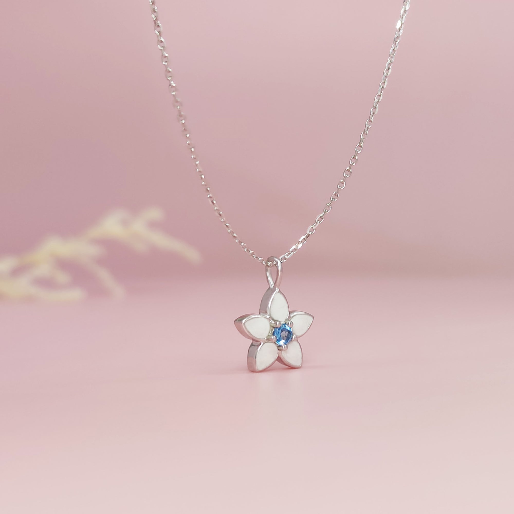 Memorial Breast Milk Necklace with Birthstone