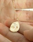 Unique Print: Solid Gold Footprint Necklace