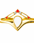 Dewdrop Crown: Solid Gold Breastmilk Ring set