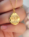 Perfect Gift: Solid Gold Footprint Necklace