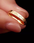 Memorial Solid Gold Footprint Ring for Cherished Memories