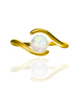 Handcrafted Flowing Light Ashes Ring for Cherished Memories