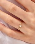 Personalized Ashes Ring: Serene Circle Tribute