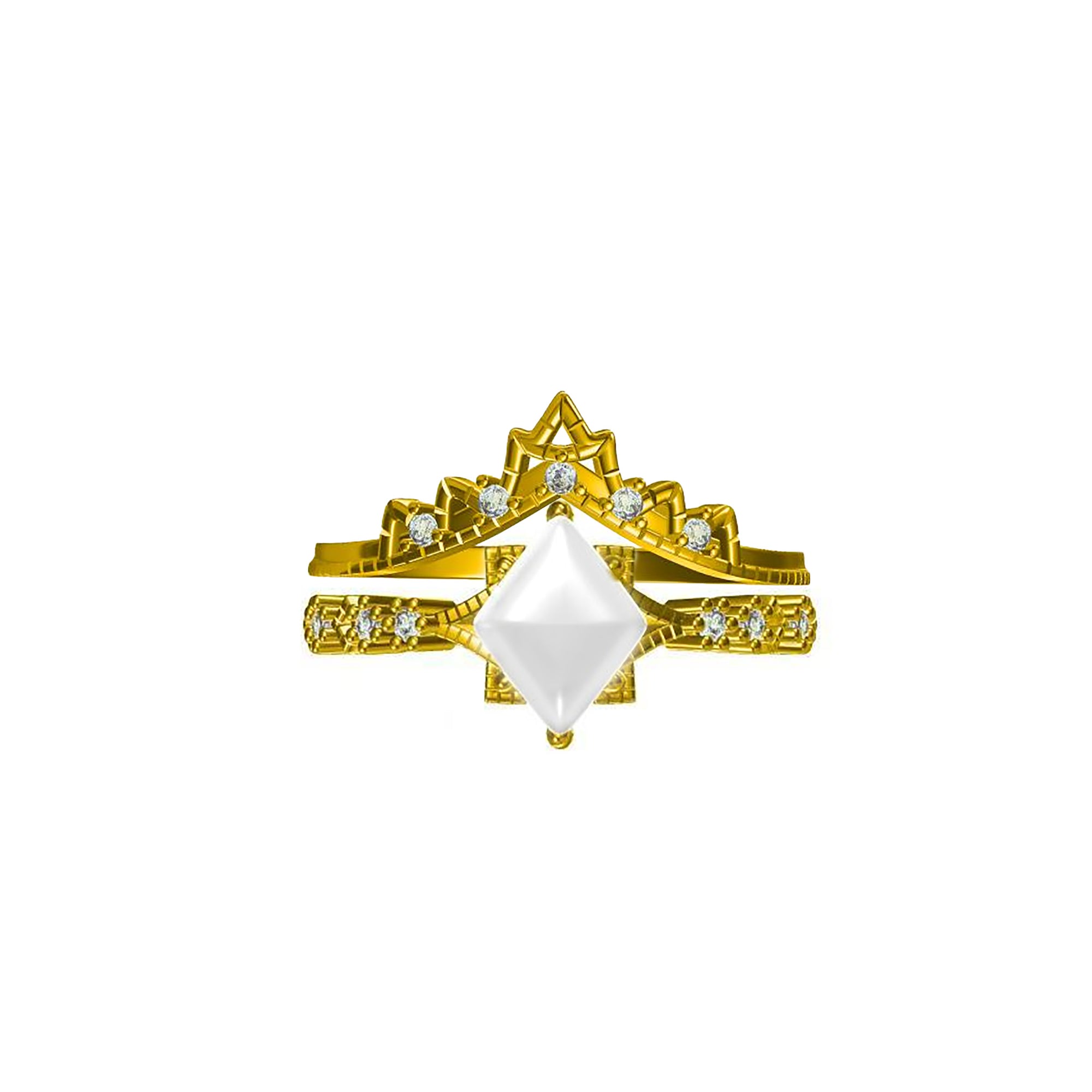 Celestial Whisper Gold Breastmilk Ring - Love Unbound