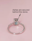 Elegant Moissanite Ashes Ring - Perfect Gift of Remembrance