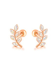 Handcrafted Golden Laurel Ashes Earrings for Remembrance