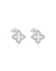 Cremation Ashes Earrings - Sparkling Clover Design