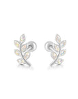Handcrafted Golden Laurel Ashes Earrings for Remembrance