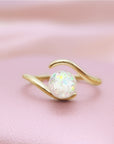 Handcrafted Flowing Light Ashes Ring for Cherished Memories