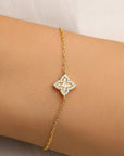 Lucky Blossom: Custom Cremation Ashes Bracelet