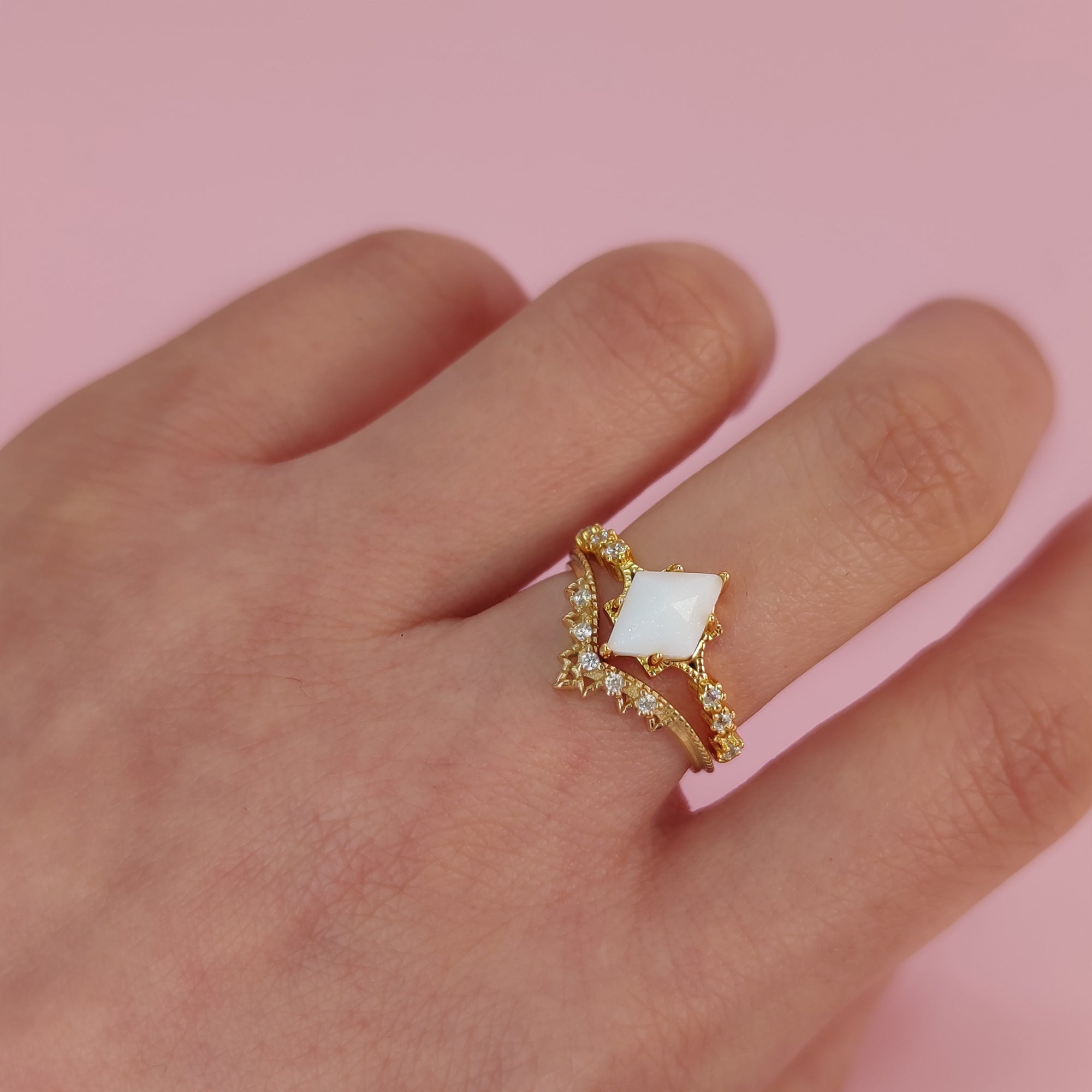 Celestial Whisper Gold Breastmilk Ring - Love Unbound