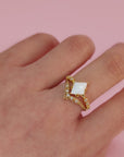 Celestial Whisper Gold Breastmilk Ring - Love Unbound