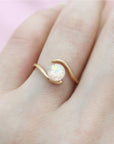 Handcrafted Flowing Light Ashes Ring for Cherished Memories