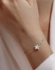 Handcrafted Ashes Bracelet - Glinting Star Design