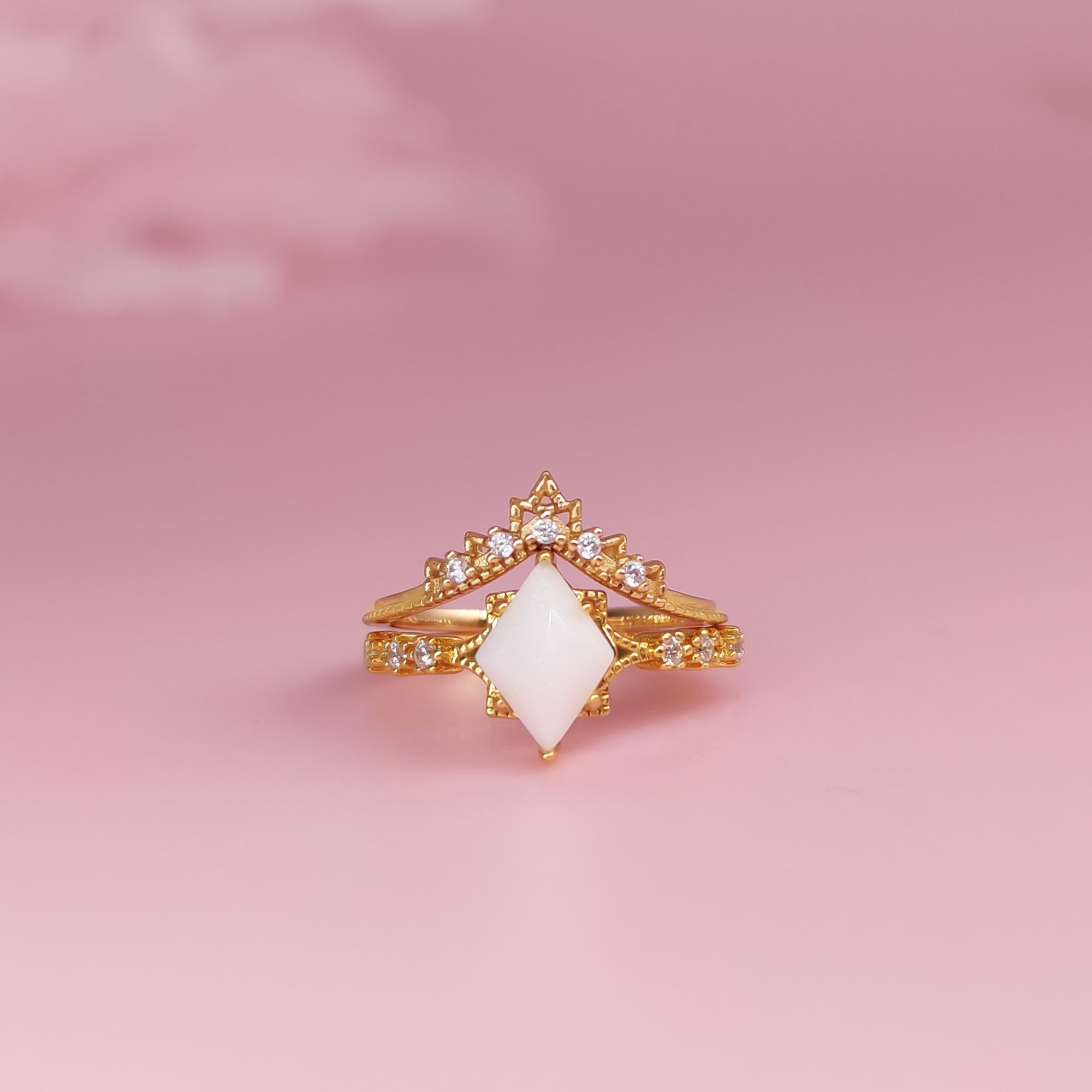 Celestial Whisper Gold Breastmilk Ring - Love Unbound