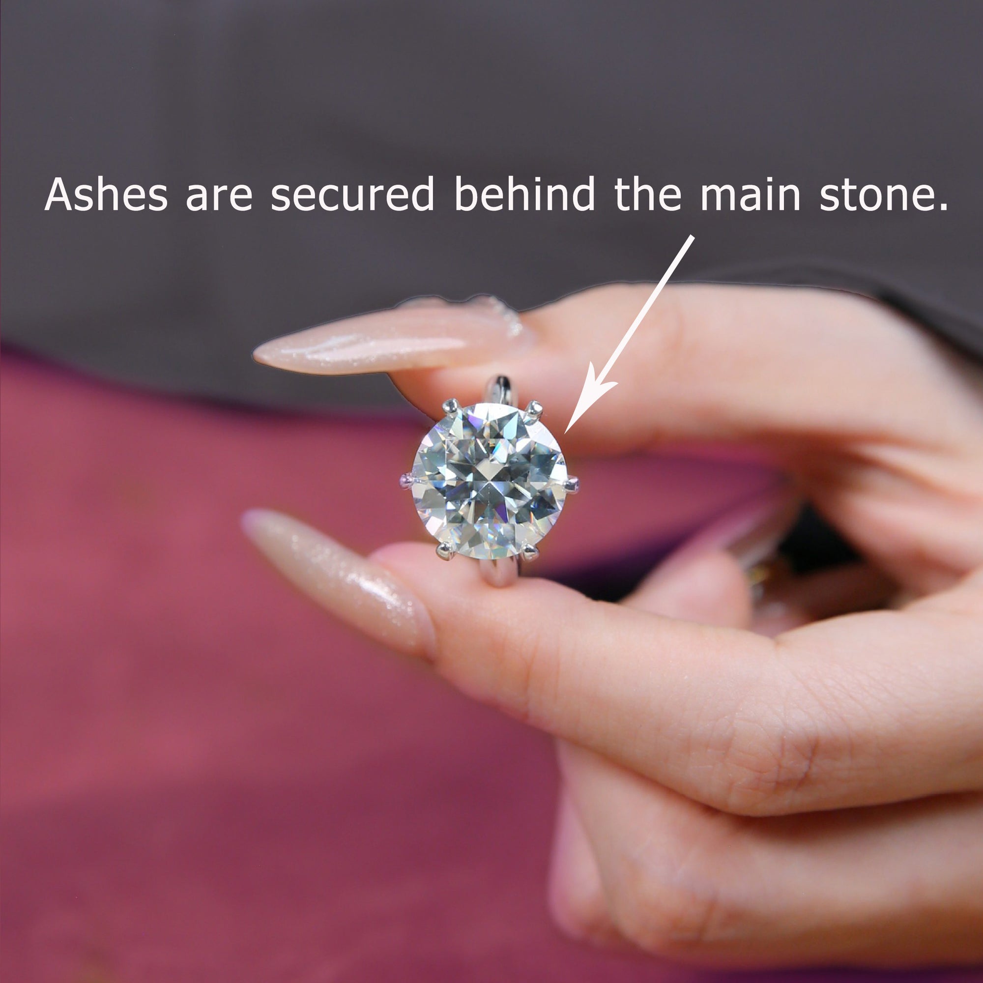 Celestial Spark Moissanite Ashes Ring of Love