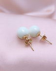 Handcrafted Solid Gold Breastmilk Pearl Earrings