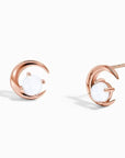 Gift Unique Crescent Moon Breastmilk Earrings