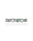 Handcrafted Gold Birthstone Ashes Stackable Ring