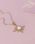 Radiant Sun Ashes Necklace - Memorial Keepsake Jewelry