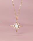 Memorial Breast Milk Necklace - Sunburst Design