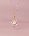 Radiant Sun Ashes Necklace - Memorial Keepsake Jewelry