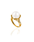 Love in Bloom: Gold Lotus Flower Breastmilk Ring
