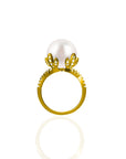Love in Bloom: Gold Lotus Flower Breastmilk Ring