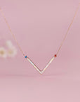 Love's Embrace: Birthstone Ashes Necklace