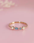 Starlit Whimsy Ashes Memorial Birthstone Ring