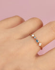 Starlit Whimsy Ashes Memorial Birthstone Ring