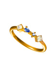 Starlit Whimsy Ashes Memorial Birthstone Ring