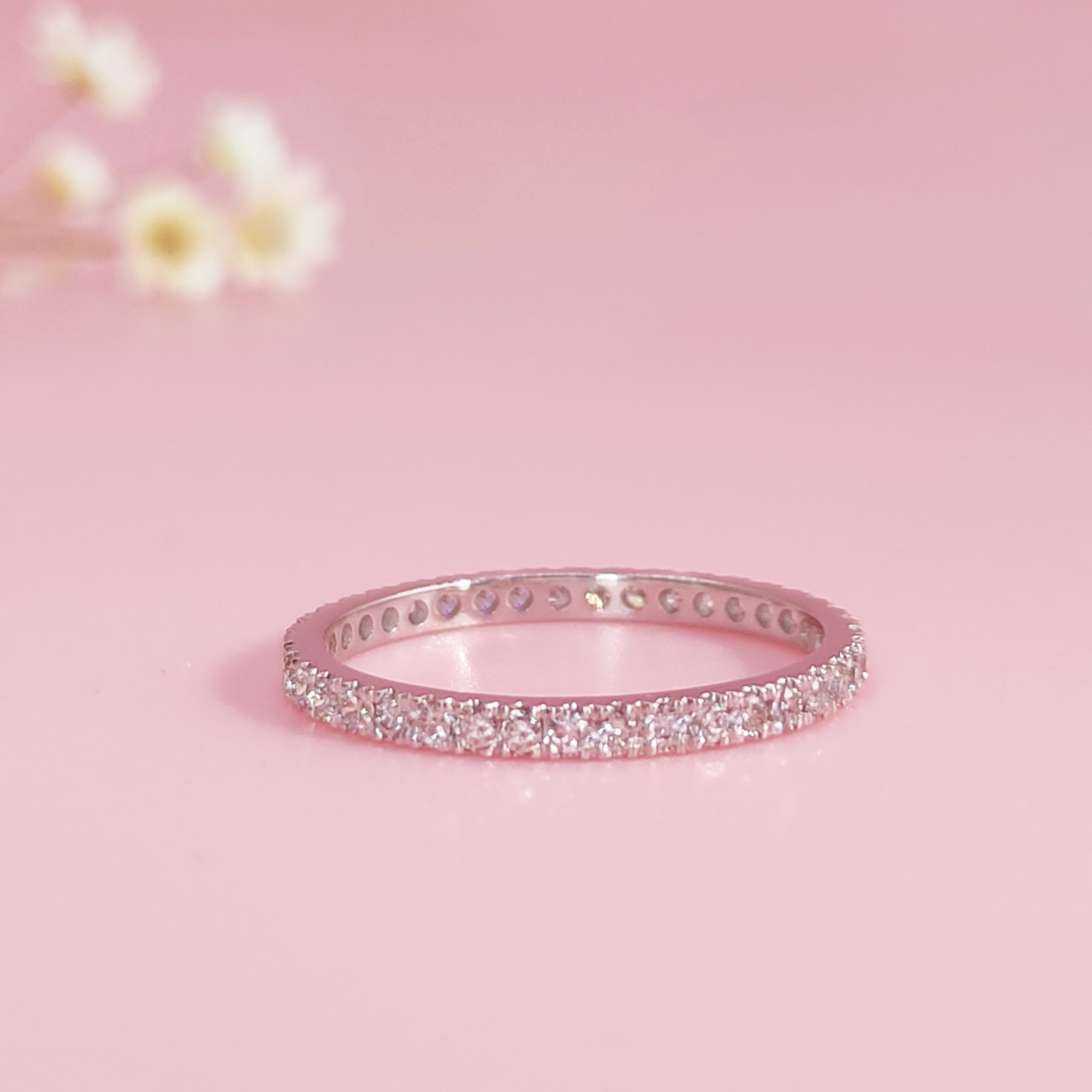 Personalized Full Pavé Ashes Ring for Lasting Memories